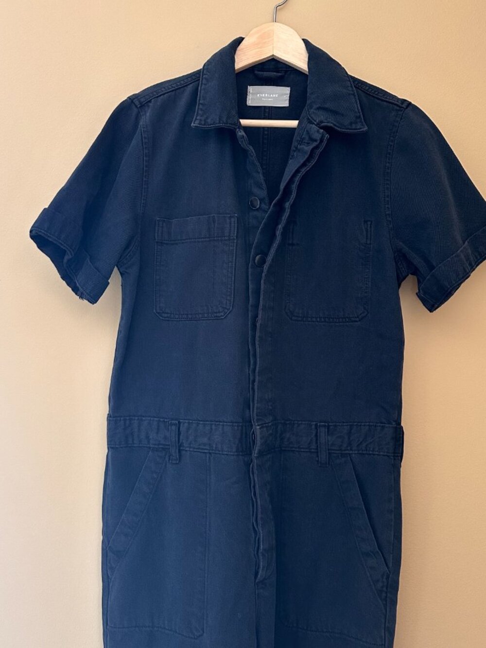 Everlane Short Sleeve Utility Coverall – Washed Black – Approx. Size M - Picture 2 of 9